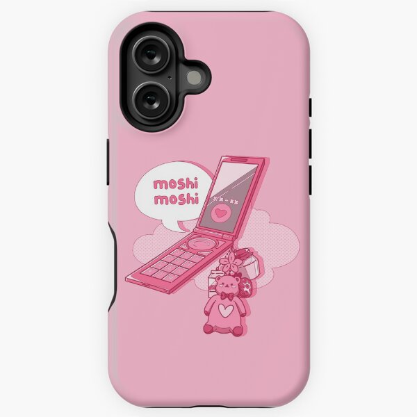 Vista previa del artículo con la obra «El teléfono plegable japonés kawaii», diseñado y vendido por AnGoArt.