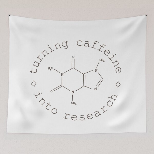 Item preview, Turning Caffeine into research hand drawn caffeine molecule designed and sold by plammi.