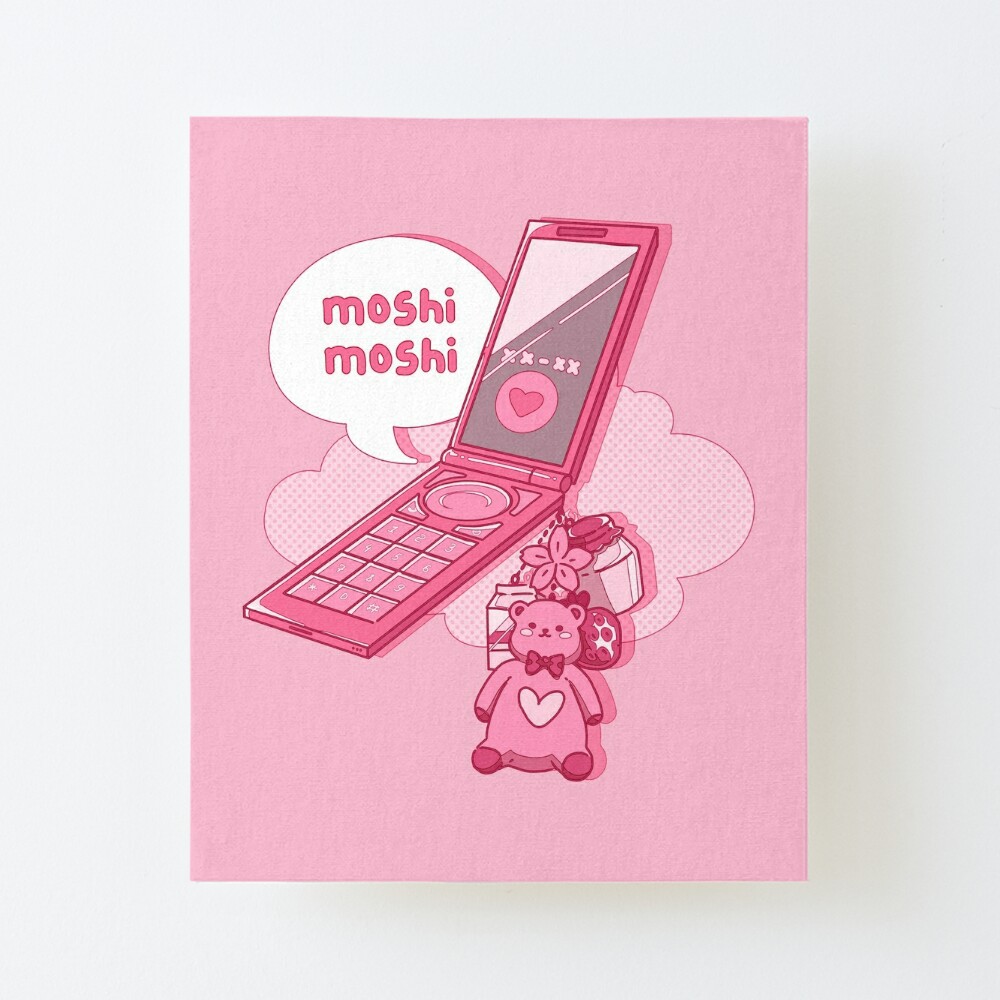 Kawaii Flip Phone Art Print A3 A4 A5 A6 Aesthetic Design 