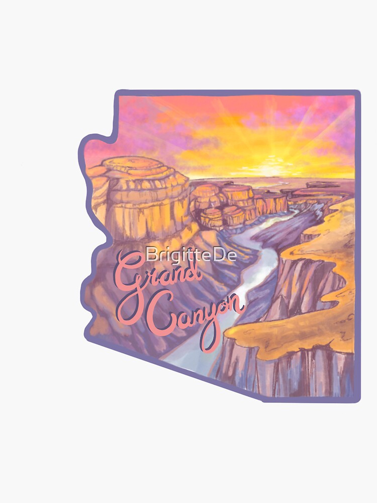 Thumbnail 3 of 3, Sticker, Love Arizona Series Grand Canyon designed and sold by BrigitteDe.