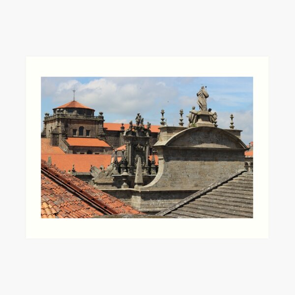 Cathedral of Santiago de Compostela, rooftop Art Print