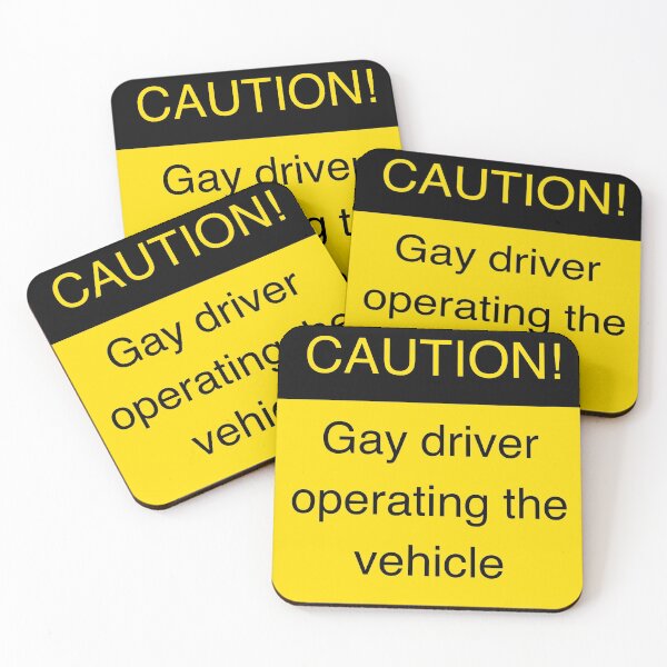Item preview, Caution; Gay Driver designed and sold by AllieJae.