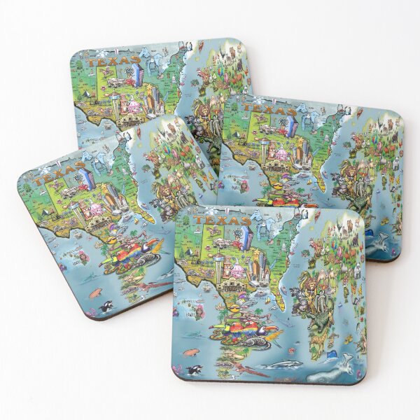 Item preview, Texas World Map designed and sold by Kevin Middleton.