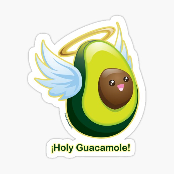 Guacamole the Avocado Cow- Cute Kawaii Vinyl Sticker | Laptop Sticker |  Water bottle Sticker | Waterproof Sticker Decal | Gift