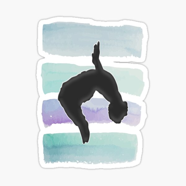 Minimalistic colorful parkour design Sticker