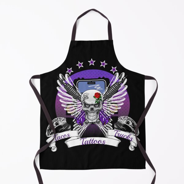 Item preview, The Trinity of Tacos Tattoos Trucks Angel Skull-Funny Trucker designed and sold by Mary Maple.