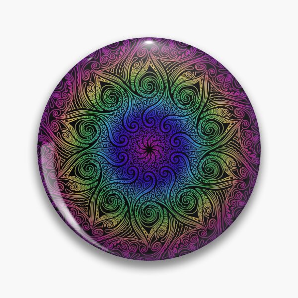 Item preview, Rainbow Spiral Flower Mandala 1 designed and sold by PencilPossessor.