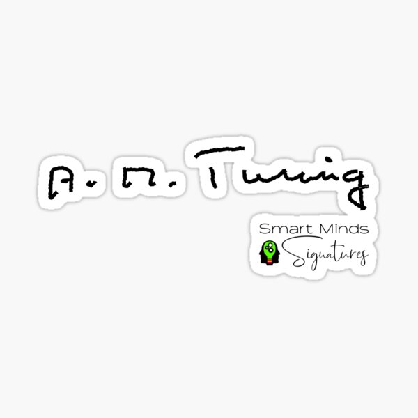 Signatures Series A.M. Turing Sticker