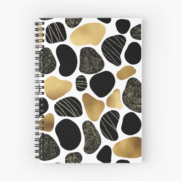Item preview, Black and Gold Geometric Pebble Seamless Pattern designed and sold by Tinaholleyart.