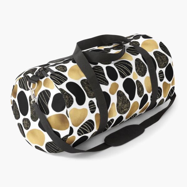 Item preview, Black and Gold Geometric Pebble Seamless Pattern designed and sold by Tinaholleyart.