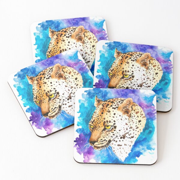 Item preview, Leopard head.Cartoon watercolor Leopard. designed and sold by ZheltakovaIana.