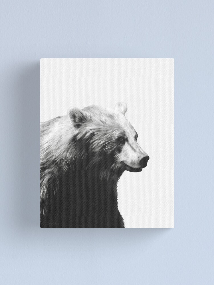 Alternate view of Bear // Calm Sketch Canvas Print