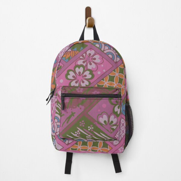 Item preview, flowers in a geometric grid designed and sold by Lukchaysonkon.