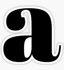 "A" initial Sticker