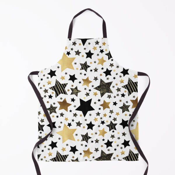 Item preview, Black and Gold Stars in Seamless Pattern designed and sold by Tinaholleyart.