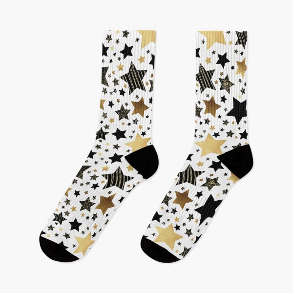 Item preview, Black and Gold Stars in Seamless Pattern designed and sold by Tinaholleyart.