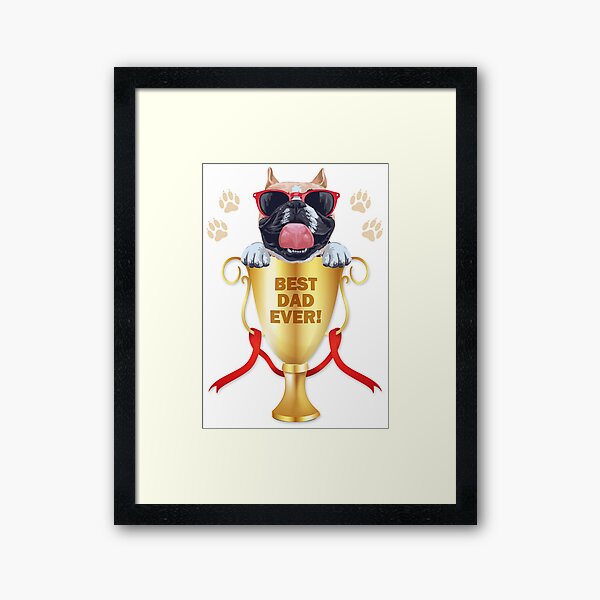Item preview, Best Dad Ever Funny Bulldog designed and sold by SalonOfArt.