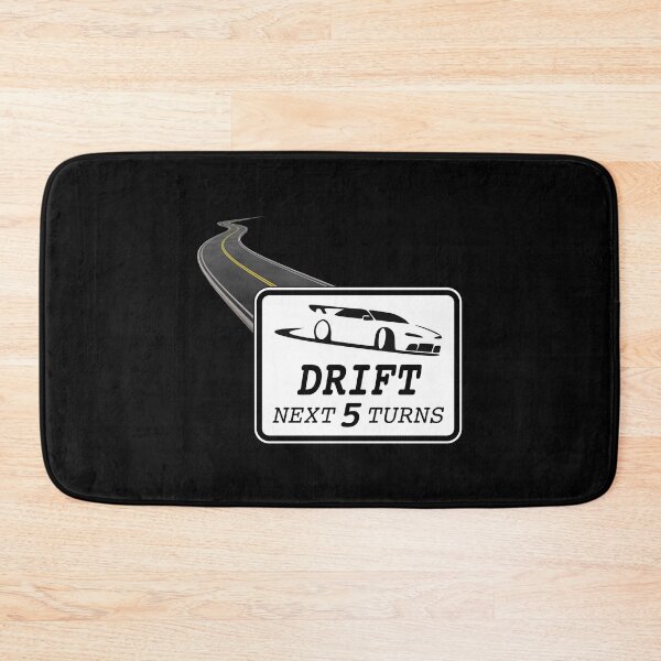 Item preview, DRIFT Next 5 Turns! Road Sign & Roadway (on Black) designed and sold by epinkb.