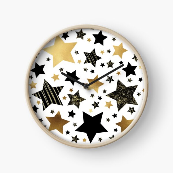 Item preview, Black and Gold Stars in Seamless Pattern designed and sold by Tinaholleyart.