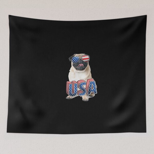 Item preview, USA Pug  designed and sold by artdesignforyou.