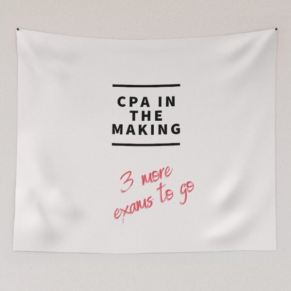 Artikelvorschau, Kopie des CPA in Vorbereitung. Noch 3 Prüfungen. entworfen und verkauft von Evartdesign.