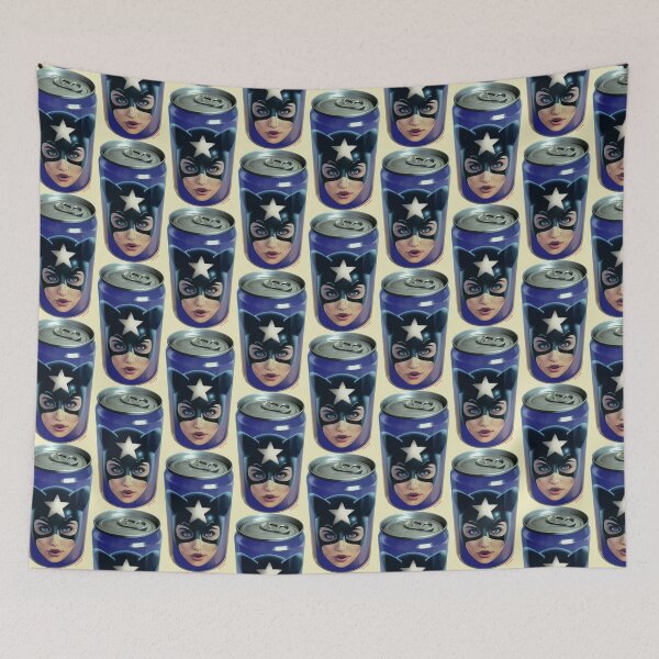 Item preview, WHITE STAR KITTY CAN designed and sold by Retro Pop Art - Udo P. Linke.