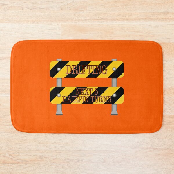 Item preview, DRIFTING Next 5 Hairpin Turns! Road Sign (on Orange) designed and sold by epinkb.