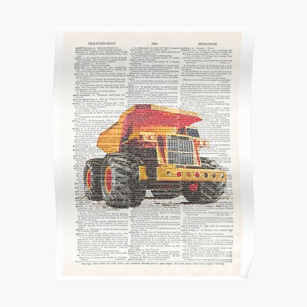 dump-truck-dictionary-artwork-poster-by-geochris-redbubble