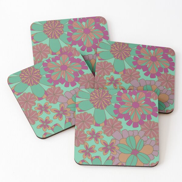 Item preview, Green purple and pink floral design designed and sold by Julie  Owen.