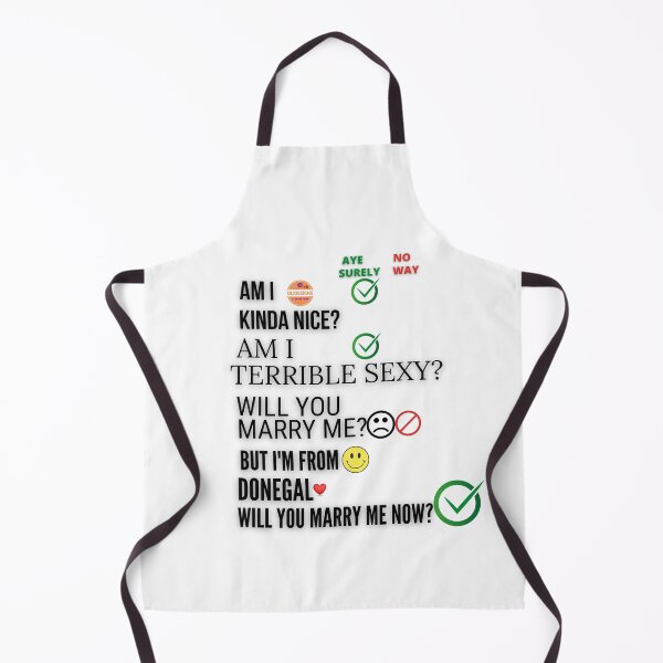 Item preview, WILL YOU MARRY ME? I'M FROM DONEGAL WHITE designed and sold by OliDesigns.