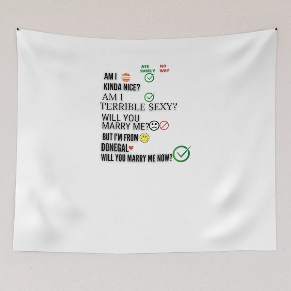 Item preview, WILL YOU MARRY ME? I'M FROM DONEGAL WHITE designed and sold by OliDesigns.