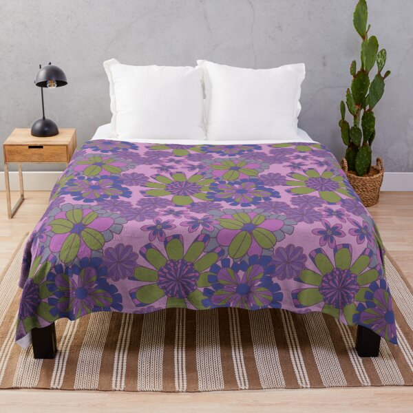 Item preview, Green and purple floral design designed and sold by Julie Owen.