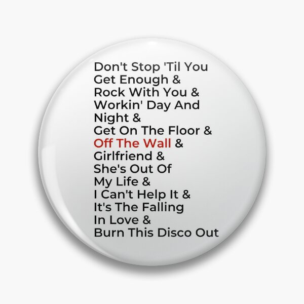 Item preview, Off The Wall Album Song List  designed and sold by loganferret.