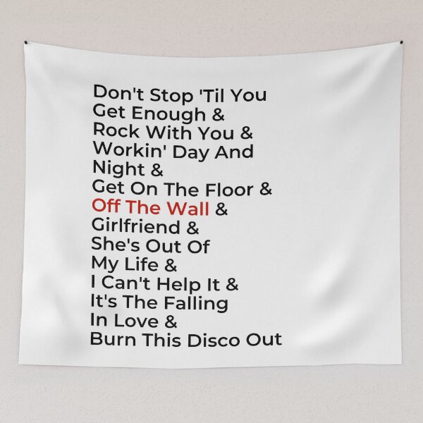 Item preview, Off The Wall Album Song List  designed and sold by loganferret.