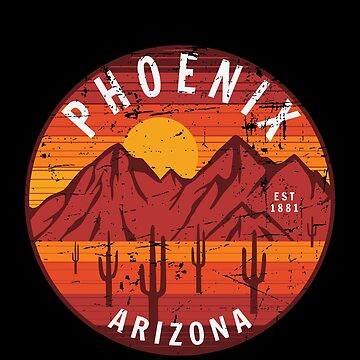 Artwork thumbnail, Phoenix Arizona Desert Graphic by FairOaksDesigns