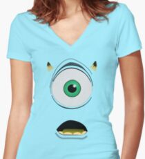 Mike Wazowski Women's Fitted V-Neck T-Shirt