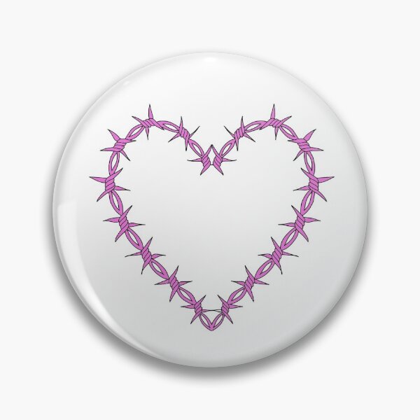Item preview, Ignorant Tattoo Barbed Wire Heart - pink designed and sold by 10pmCreations.