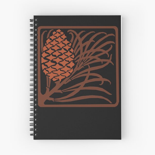 Item preview, Art Nouveau Pinecone, Pinecone and Pine Needle Pattern in Red and Brown designed and sold by Hether McCuistion.