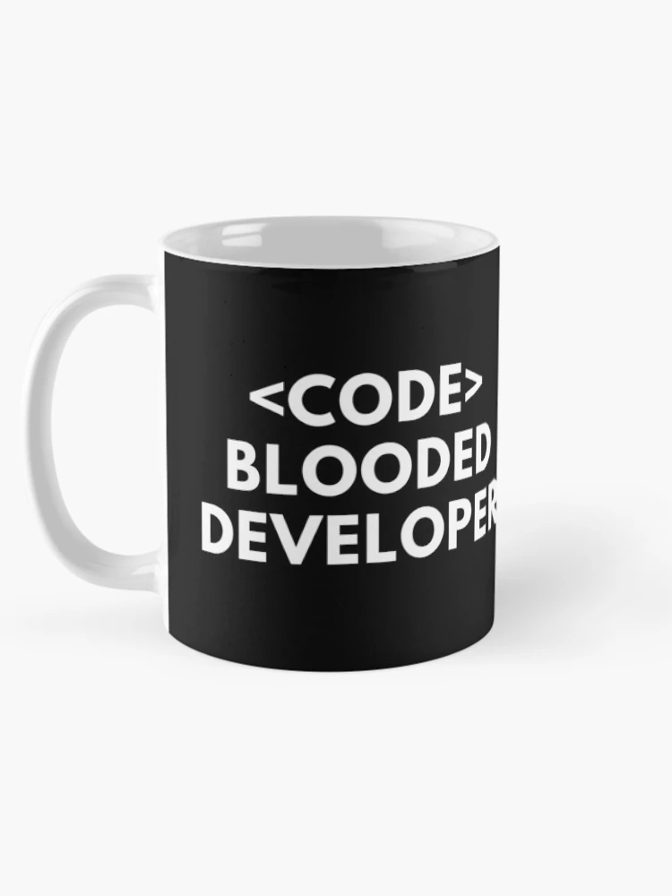 Thumbnail 5 of 6, Coffee Mug, Code Blooded Developer Programmer Coding Life designed and sold by Piztees.