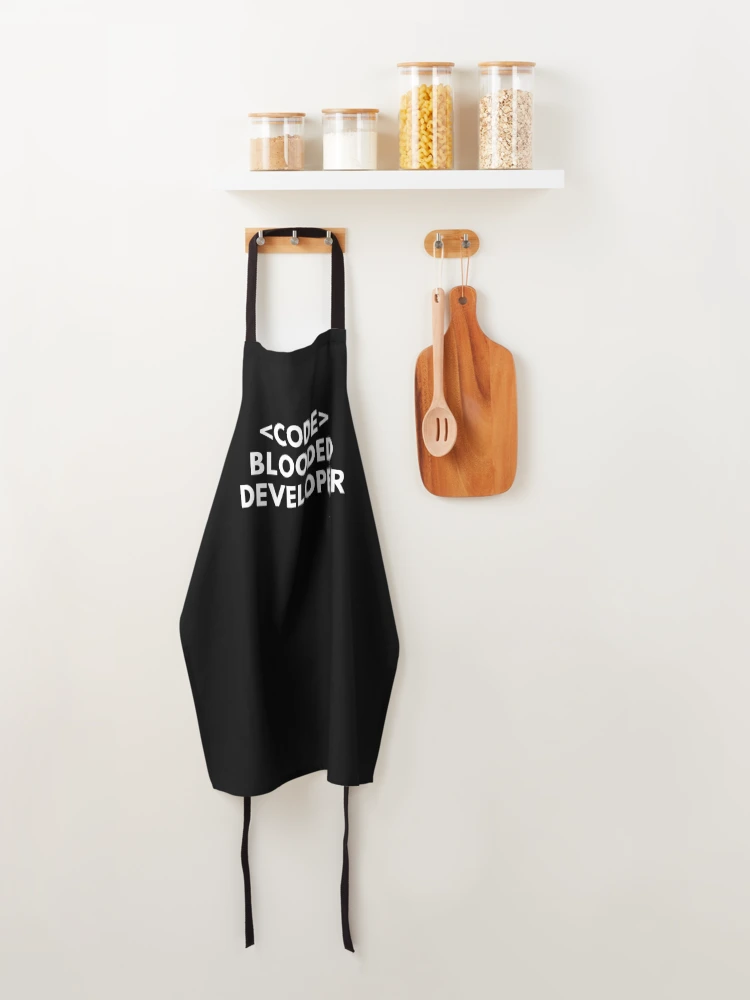 Thumbnail 4 of 6, Apron, Code Blooded Developer Programmer Coding Life designed and sold by Piztees.