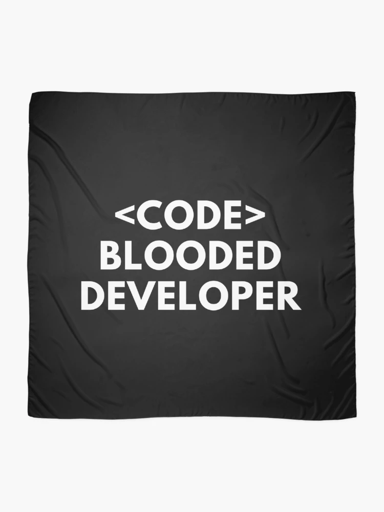 Thumbnail 2 of 3, Scarf, Code Blooded Developer Programmer Coding Life designed and sold by Piztees.