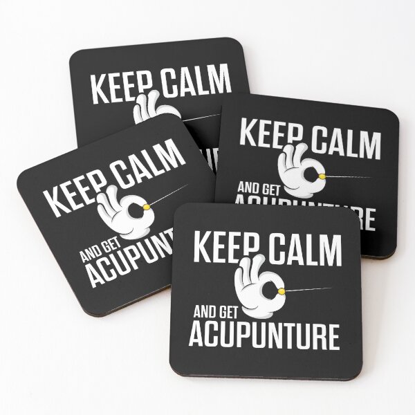 Aperçu de l'œuvre Restez calme et obtenez l'acupuncture Acupuncteur créée et vendue par TooFlyDesign.