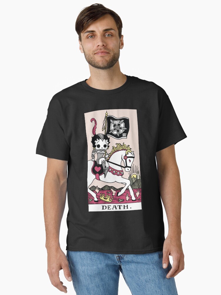 Thumbnail 1 of 7, Classic T-Shirt, Betty Boop Tarots: Death designed and sold by Lucy-Faery.