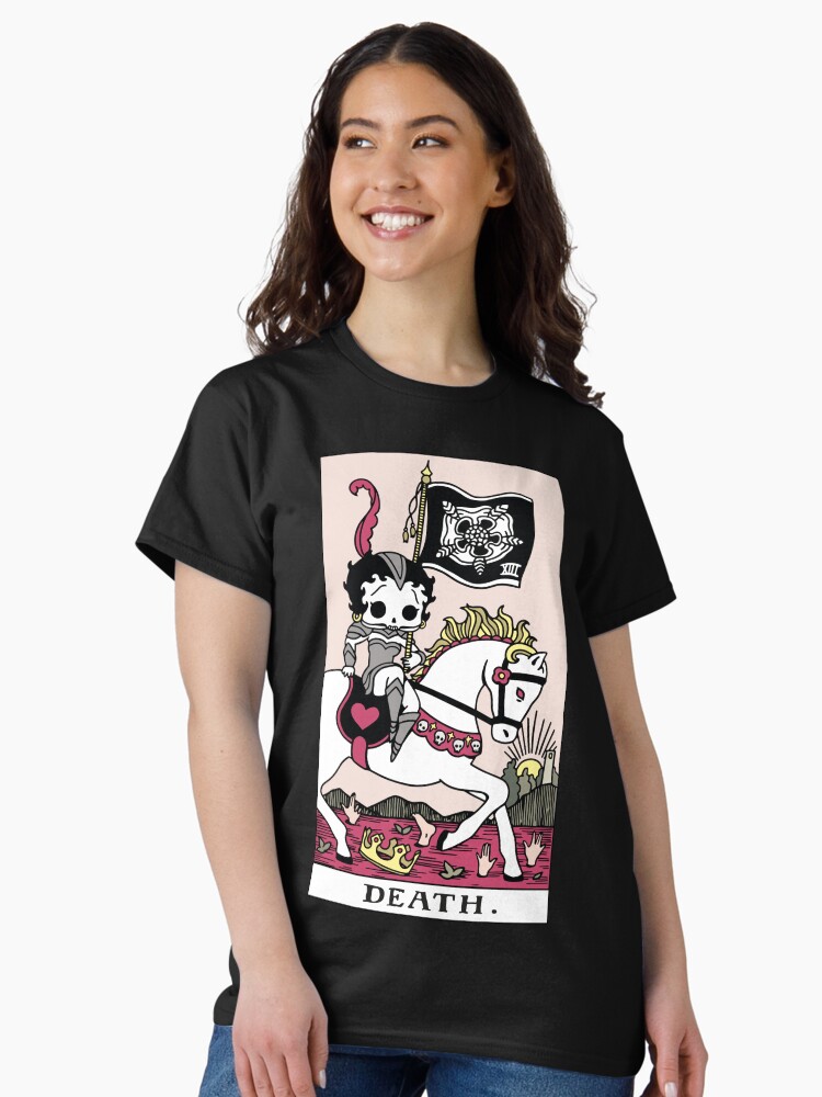 Thumbnail 2 of 7, Classic T-Shirt, Betty Boop Tarots: Death designed and sold by Lucy-Faery.