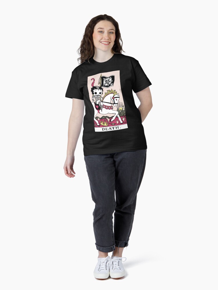 Thumbnail 4 of 7, Classic T-Shirt, Betty Boop Tarots: Death designed and sold by Lucy-Faery.