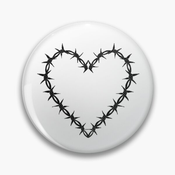 Item preview, Ignorant Tattoo Barbed Wire Heart - black designed and sold by 10pmCreations.