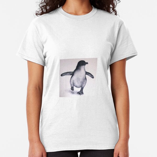 Damen Kurzarm Girlie T-Shirt Pinguine Pinguin penguin Wasservogel