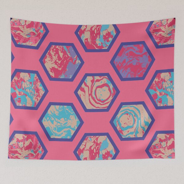 Item preview, Marble tiles - Purple on coral designed and sold by SnarkyDoodles.