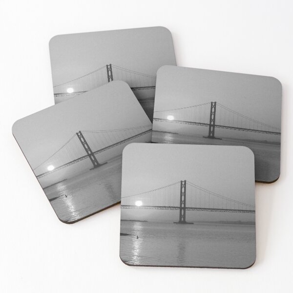 Item preview, The Forth Road Bridge at Sunset - B&W designed and sold by tomg.