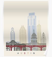 Austin Skyline Poster Poster